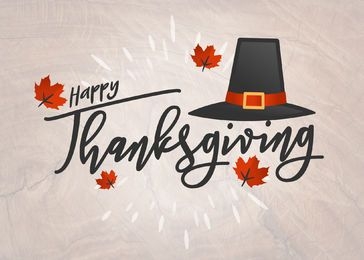 Hand written Happy Thanksgiving card