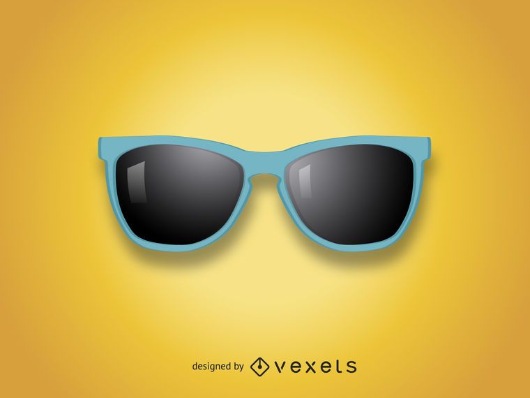 Ilustración realista de las gafas de sol Ilustración realista de las gafas de sol