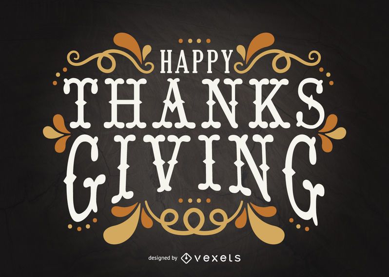 Thanksgiving lettering card Thanksgiving lettering card