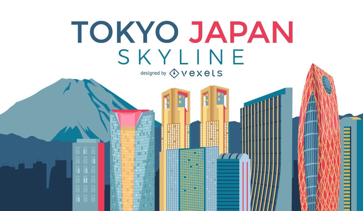 Skyline der Stadt Tokio
