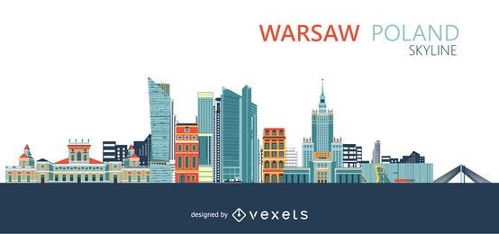 Horizonte da cidade de Varsóvia na Polônia