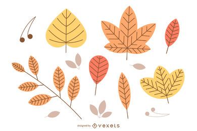 Isolated autumn leaves illustration Isolated autumn leaves illustration