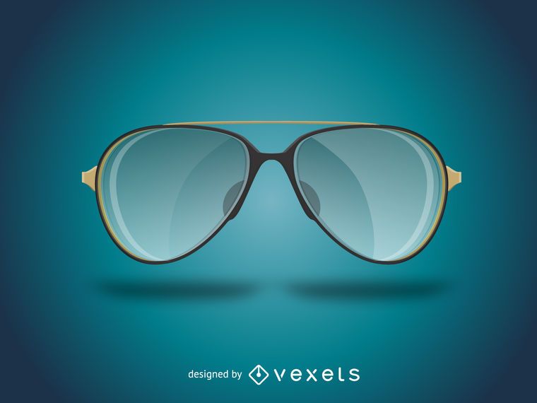 Realistic aviator sunglasses illustration Realistic aviator sunglasses illustration