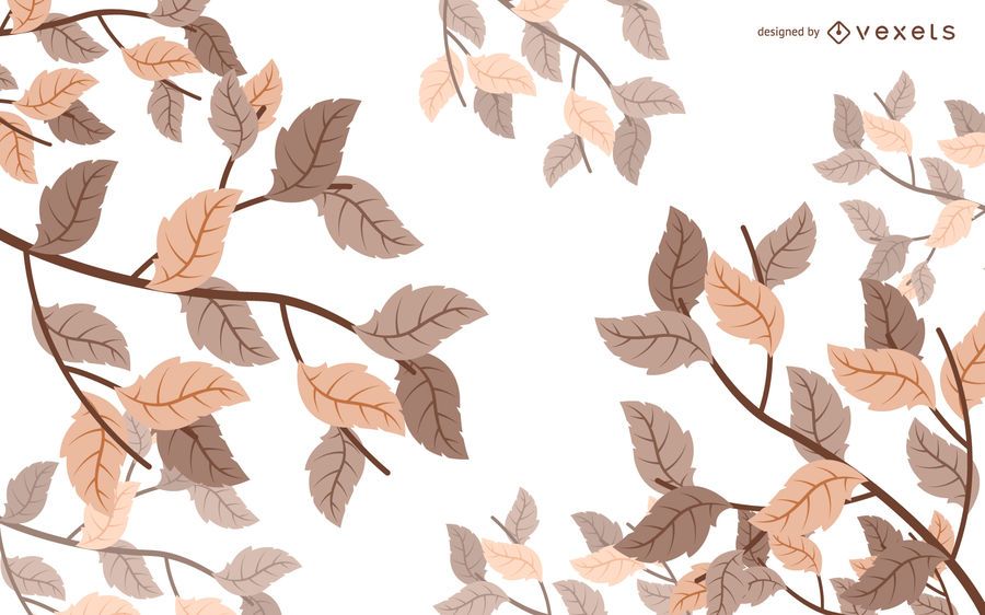 Illustrated autumn leaves background Illustrated autumn leaves background