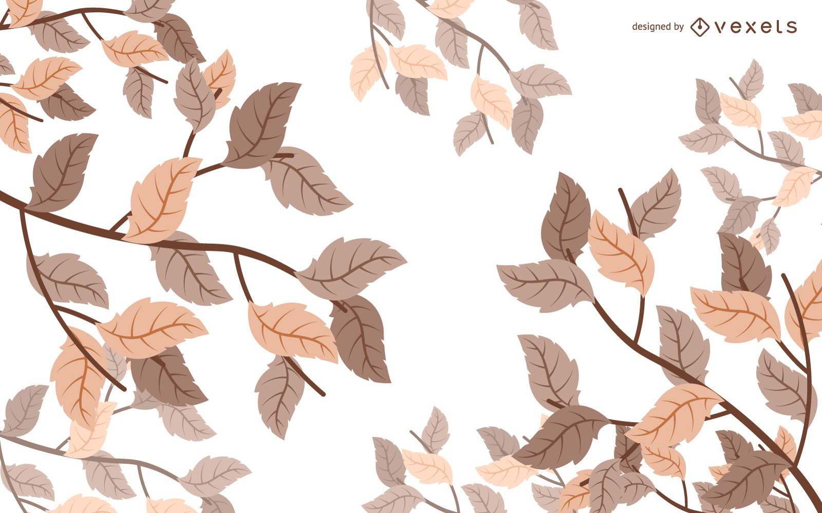 Fundo ilustrado com folhas de outono
