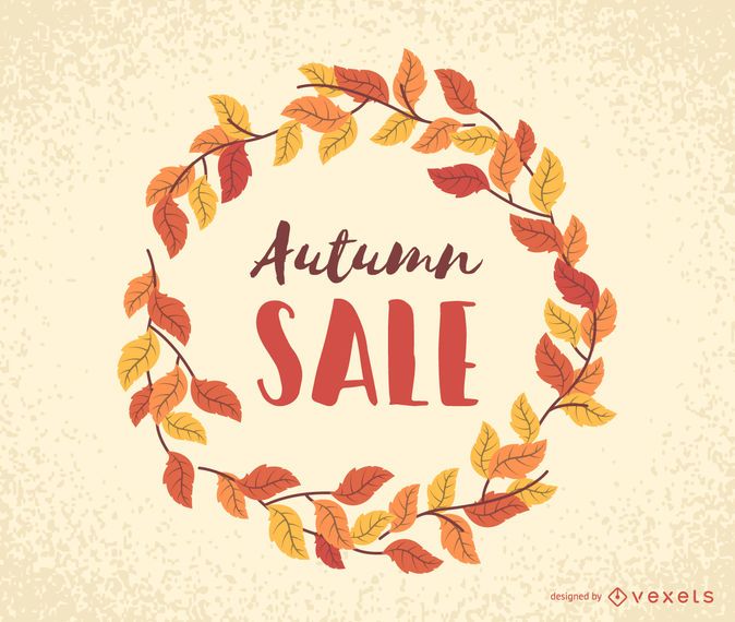 Autumn sale leaves frame Autumn sale leaves frame