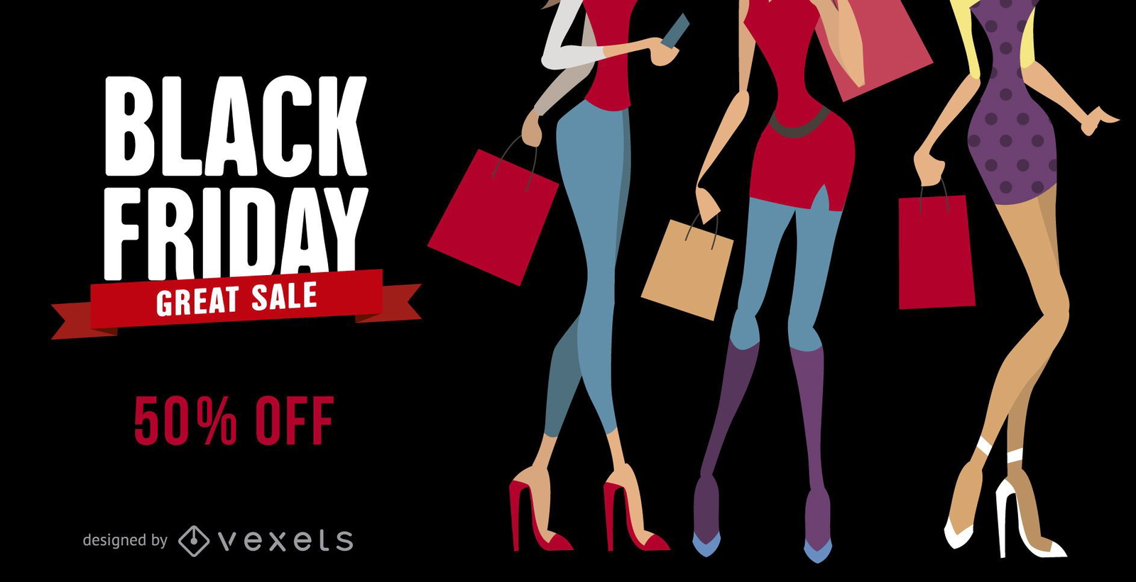 Black Friday fashion sale banner - Vector download