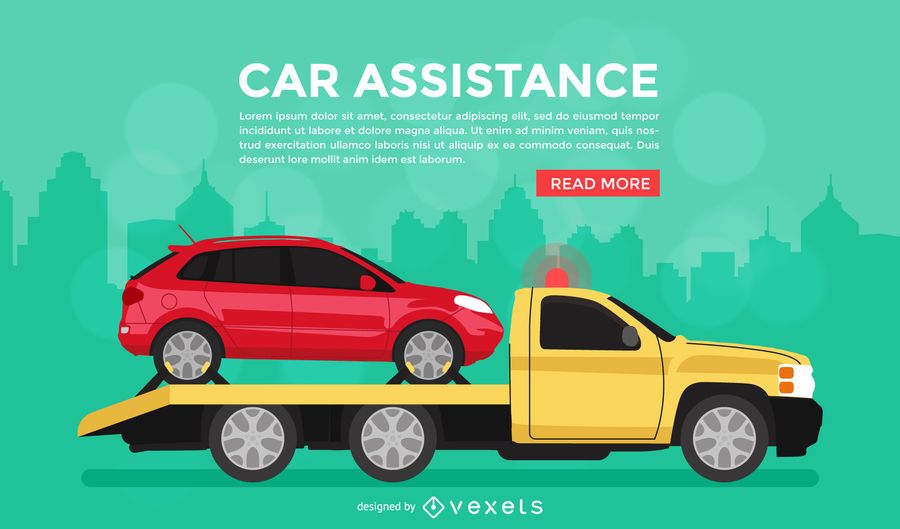 Car assistance banner poster Car assistance banner poster