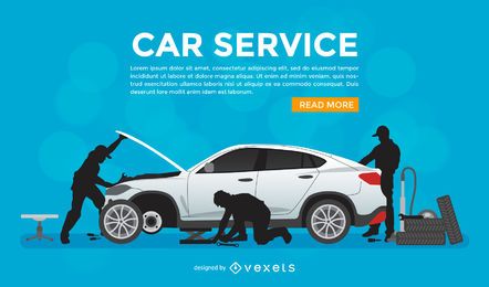 Car fix service promotional poster Car fix service promotional poster