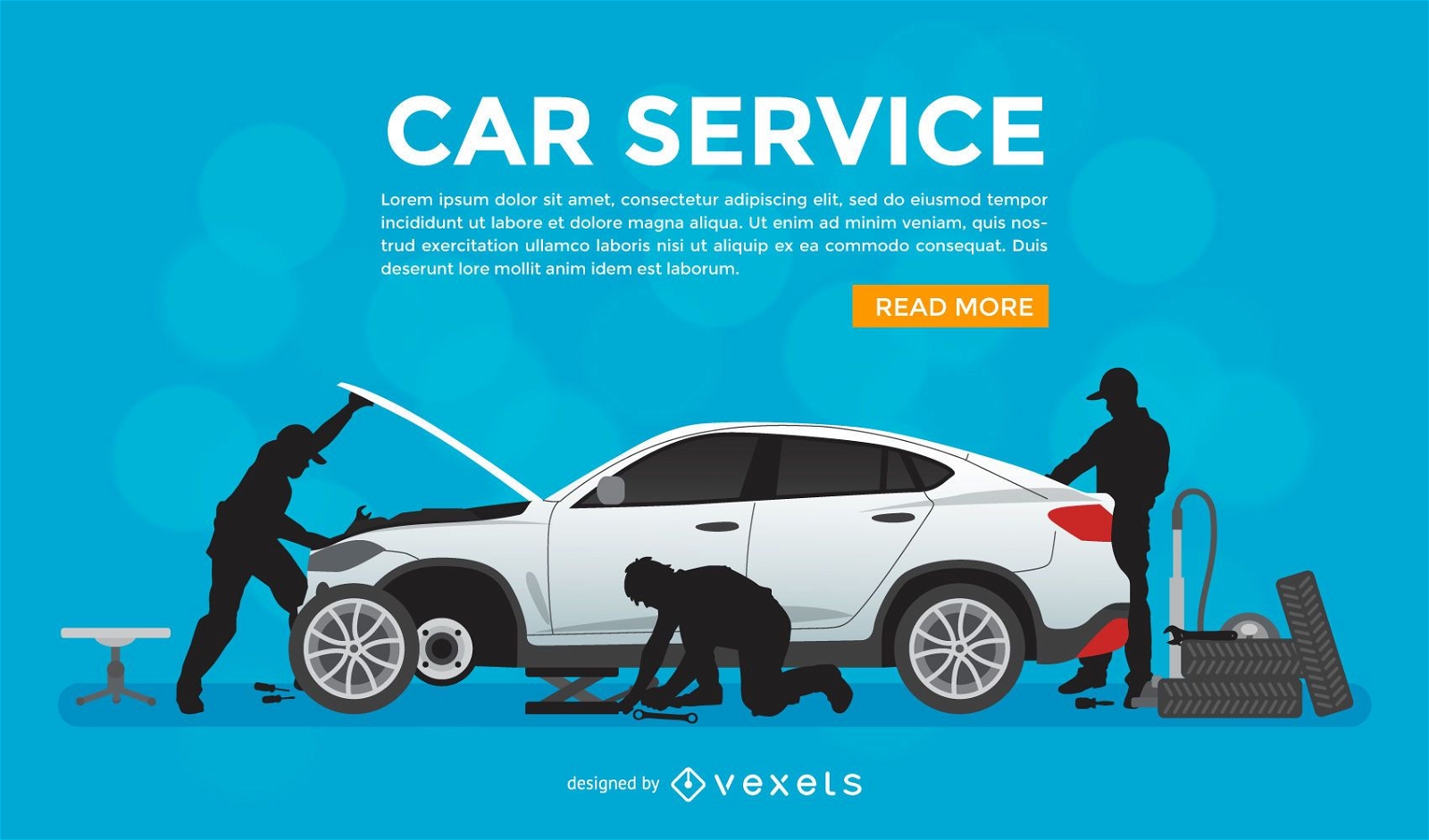 Car fix service promotional design