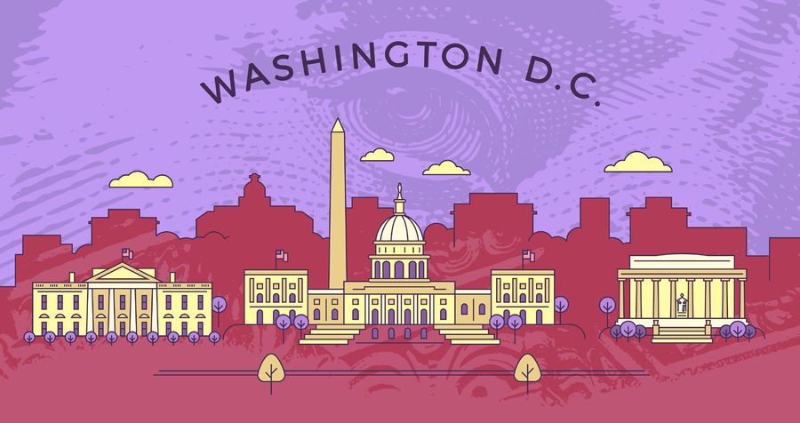 Skyline de Washington de acidente vascular cerebral Skyline de Washington de acidente vascular cerebral