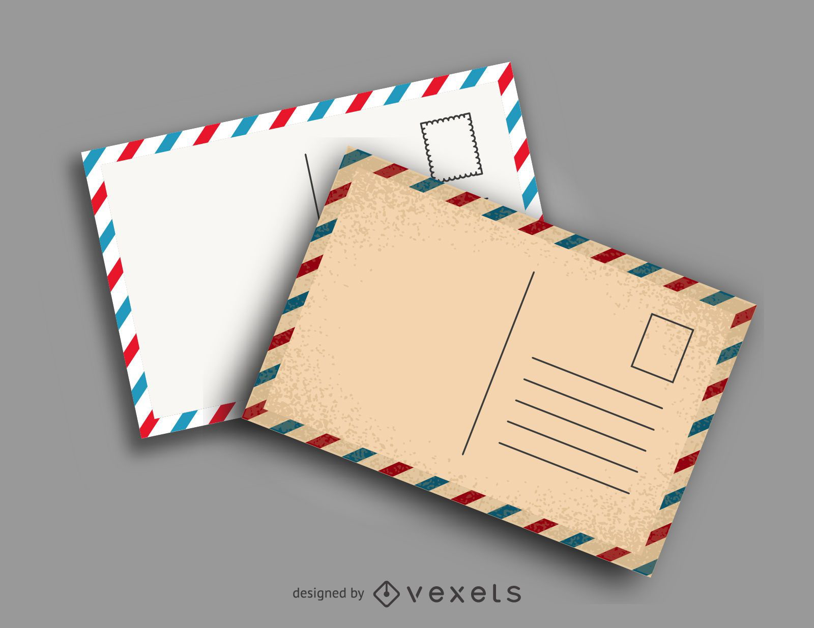 Postcards template illustration