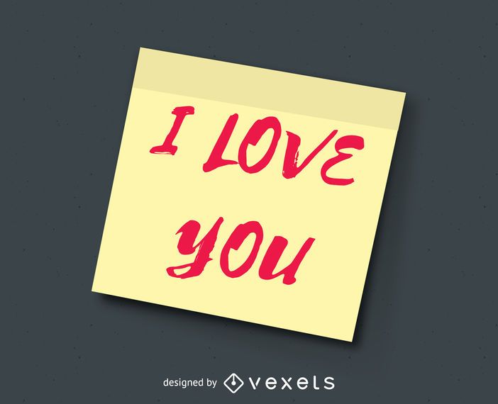 I love you post it note illustration I love you post it note illustration