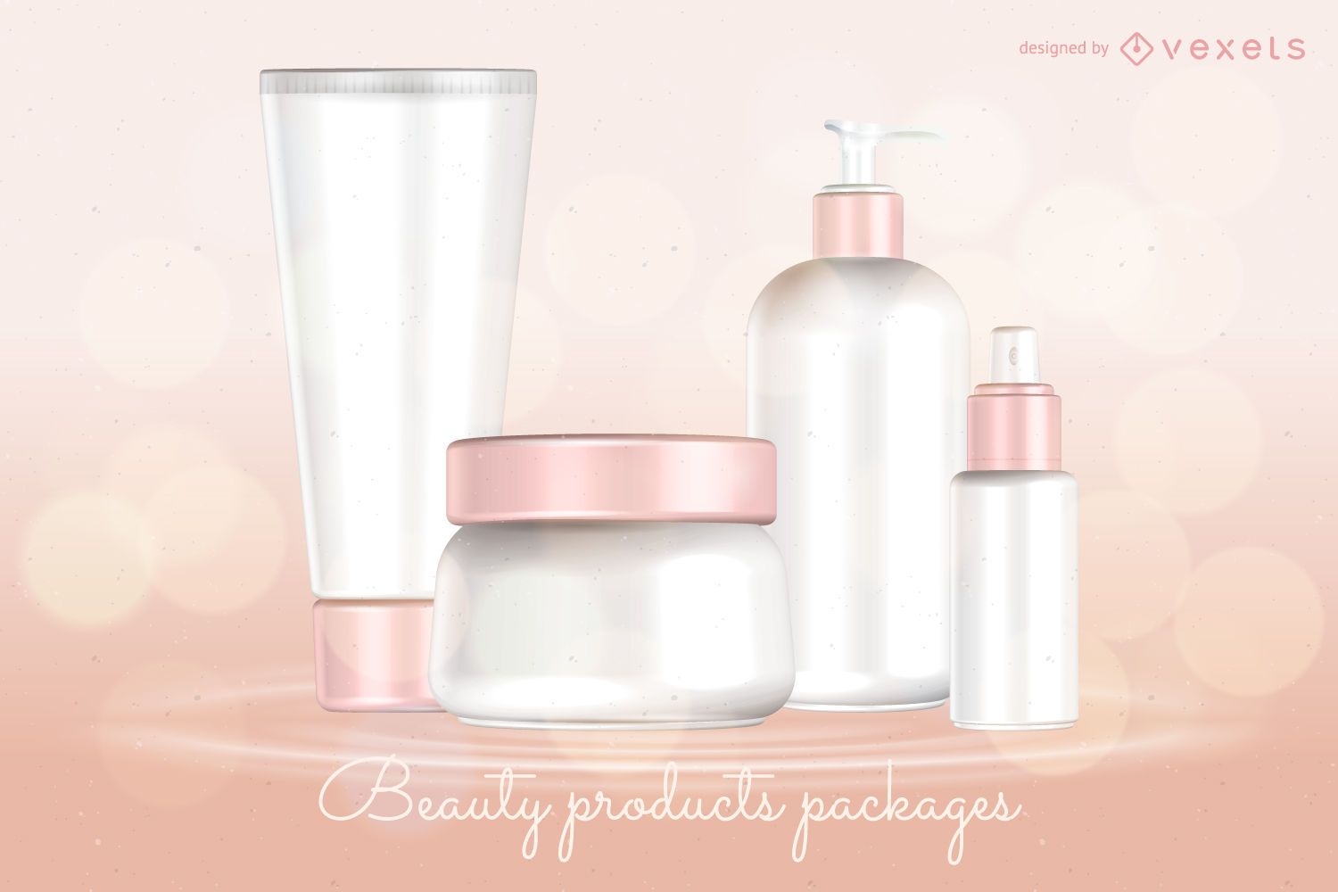 Beauty products packages template