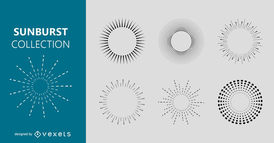 Hipster-Starburst-Illustrationssatz Hipster-Starburst-Illustrationssatz