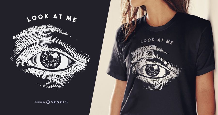 Diseño de camiseta con ilustración de ojos. Diseño de camiseta con ilustración de ojos.