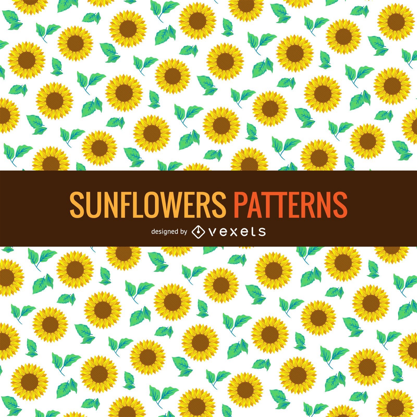 Sunflower pattern background