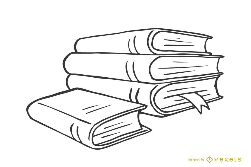 Stack of books illustraton - Vector download