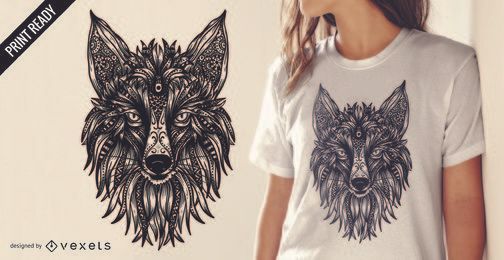 Tribal fox t shirt design Tribal fox t-shirt design