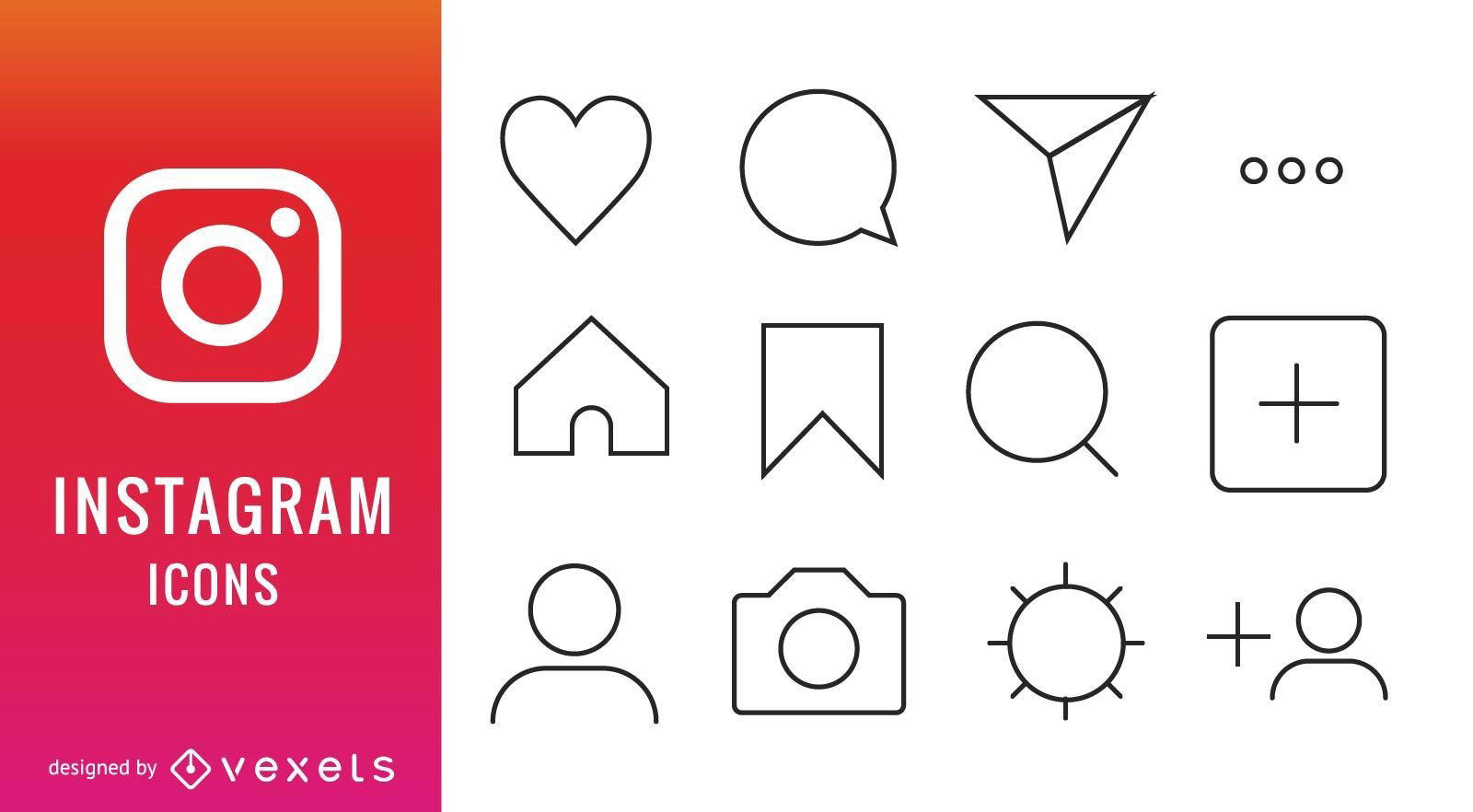 Collection Of Instagram Icons Vector Download