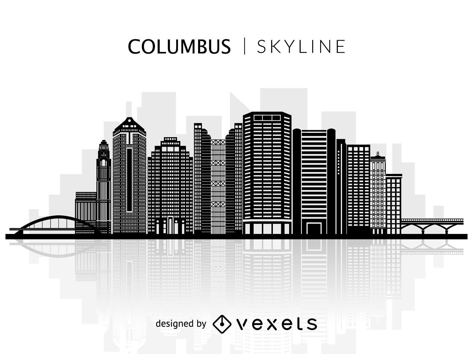 Silhouette der Skyline von Columbine