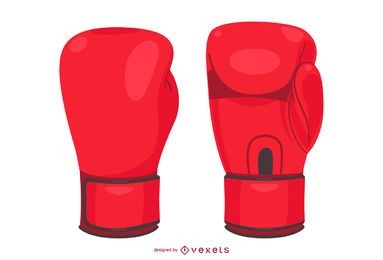 Ilustración de guantes de boxeo aislados