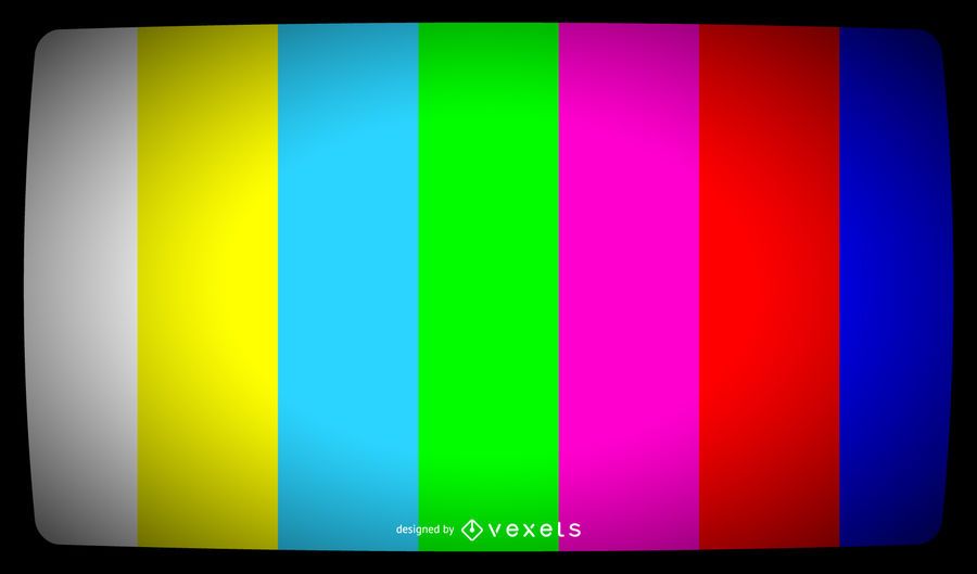 Sinal de barras de cores da TV Sinal de barras de cores da TV