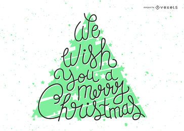 Bright Christmas wishes lettering