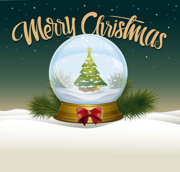Christmas snow ball illustration Christmas snow ball illustration