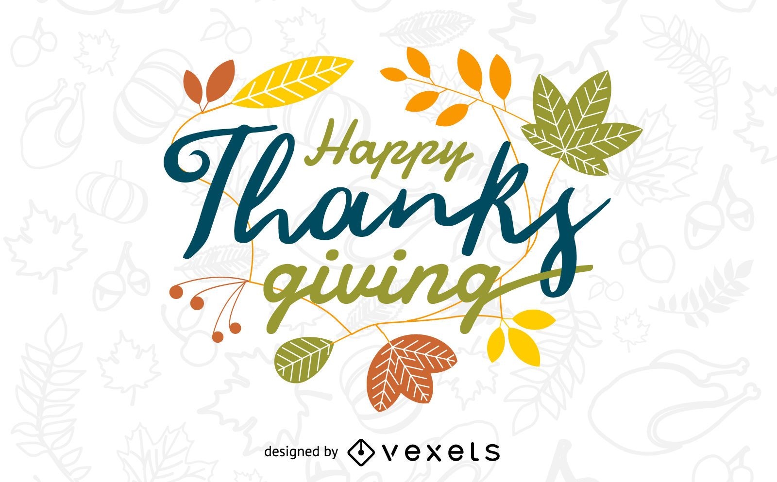 Colorful Thanksgiving banner