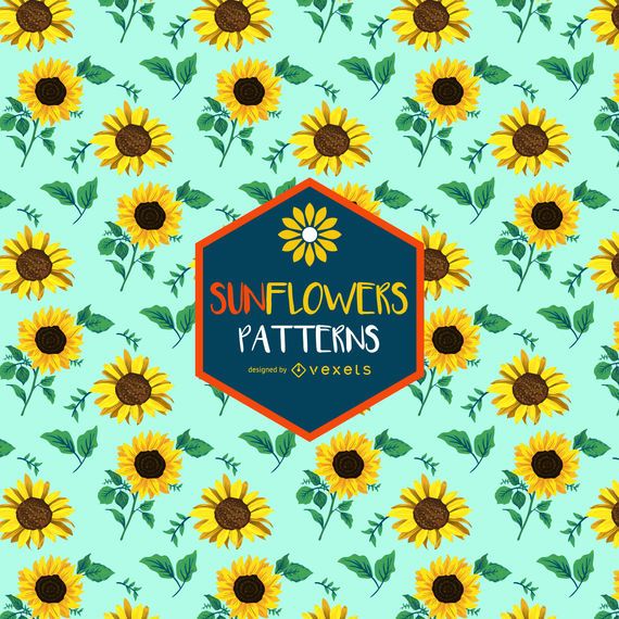 Colorful seamless sunflower pattern Colorful seamless sunflower pattern