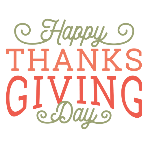 Happy thanksgiving day badge PNG Design