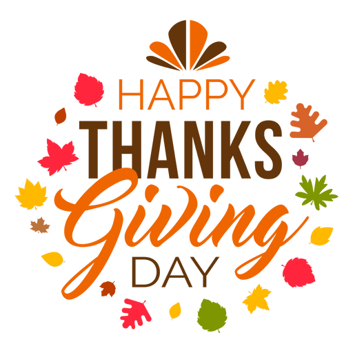 Happy Thanksgiving Day Logo PNG-Design