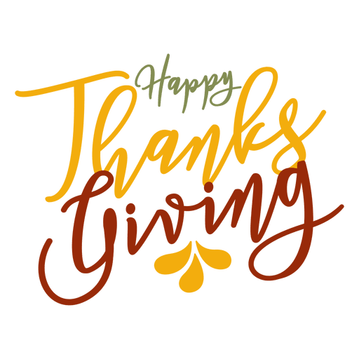 Happy thanksgiving greetings badge PNG Design