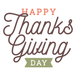 Thanksgiving Day Grüße Abzeichen PNG-Design