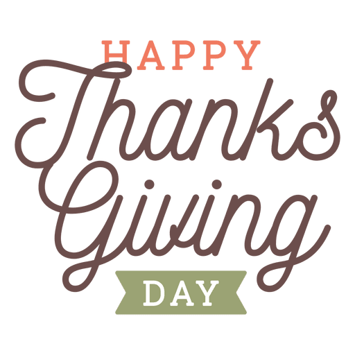 Thanksgiving day greetings badge PNG Design