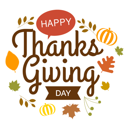 Thanksgiving day logo PNG Design