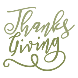 Thanksgiving handwritten text badge PNG Design