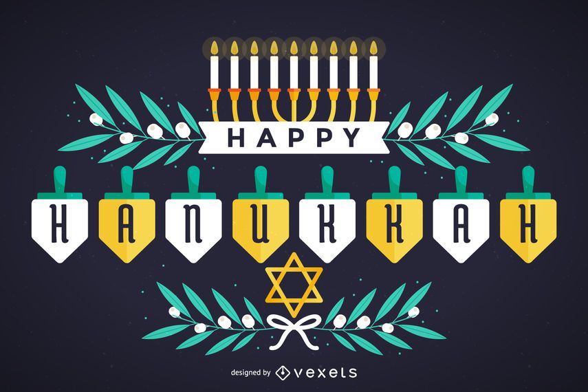Feliz diseño de Hanukkah Feliz diseño de Hanukkah