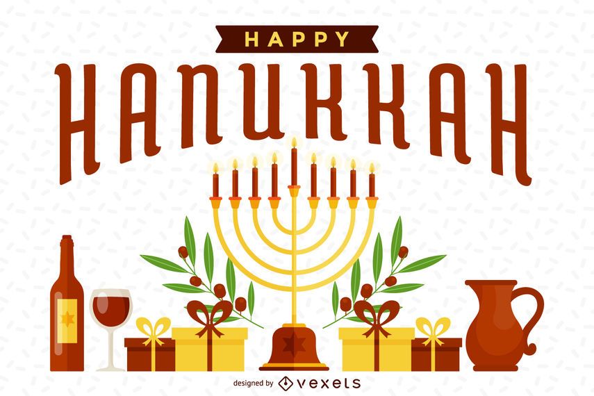 Bright Hanukkah illustration Bright Hanukkah illustration