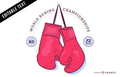 Illustrated boxing logo