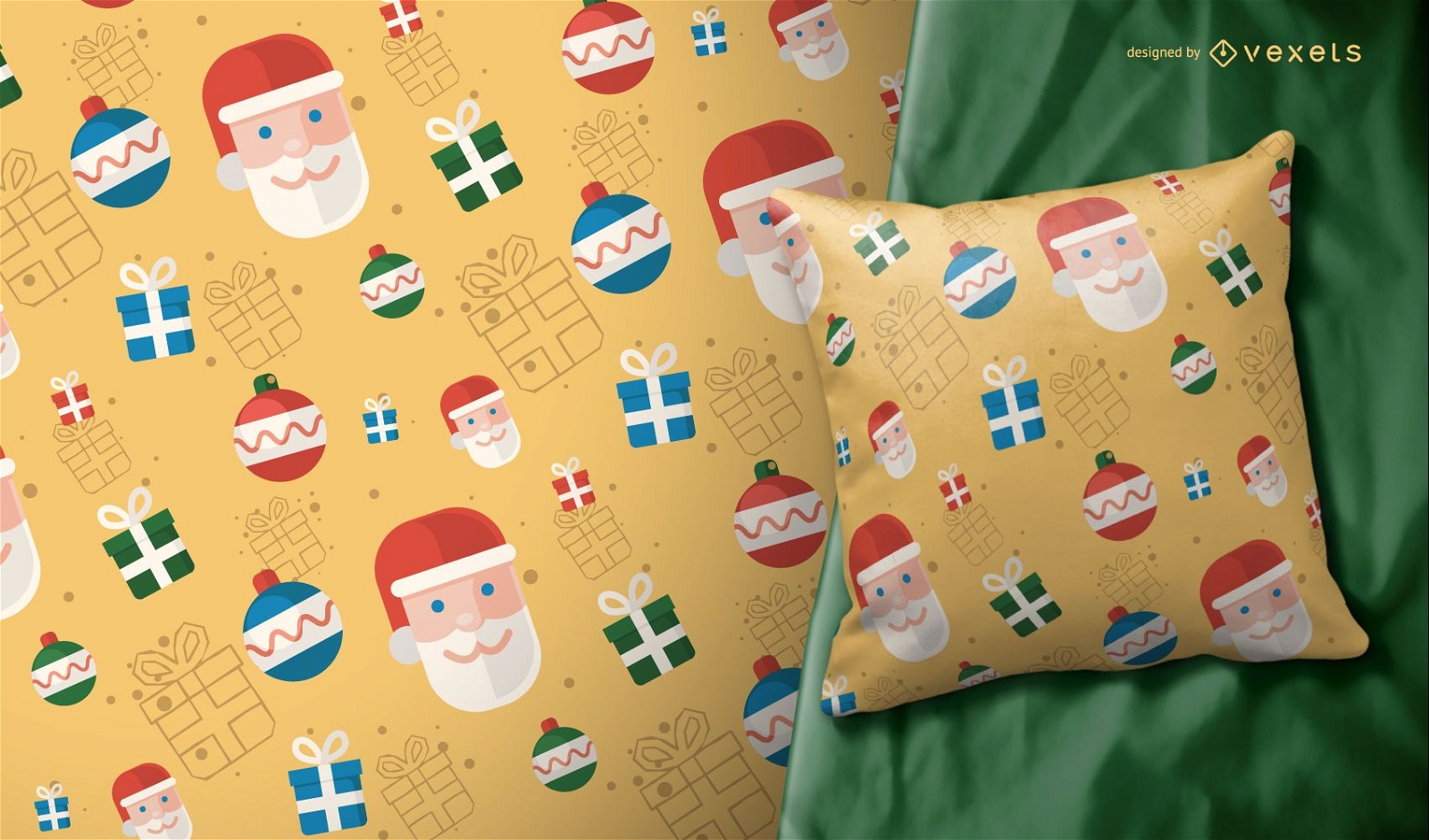 Santa Claus Christmas pattern illustration