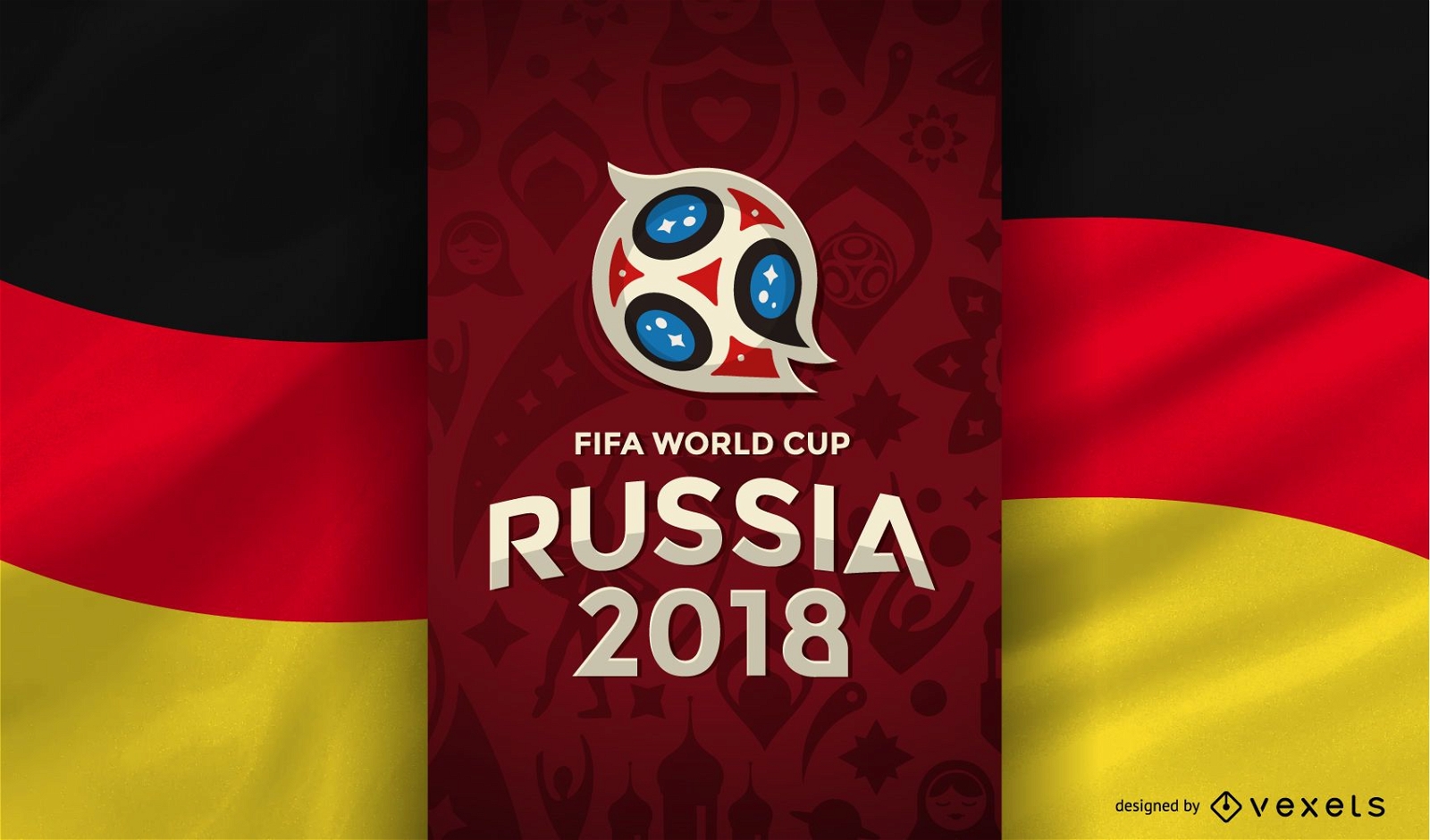 Rusia 2018 Copa del Mundo bandera alemana