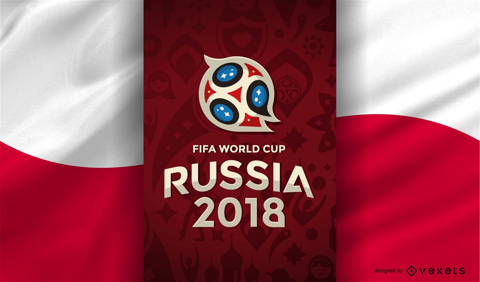Russland 2018 WM Polen Flagge