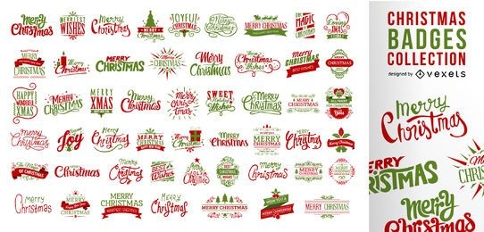 Huge collection of Christmas badges