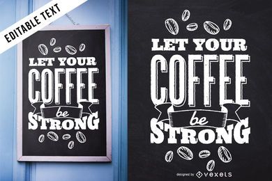 Kalligraphisches Kaffeedesign