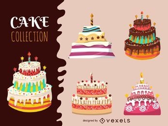 Illustrated big cake collection