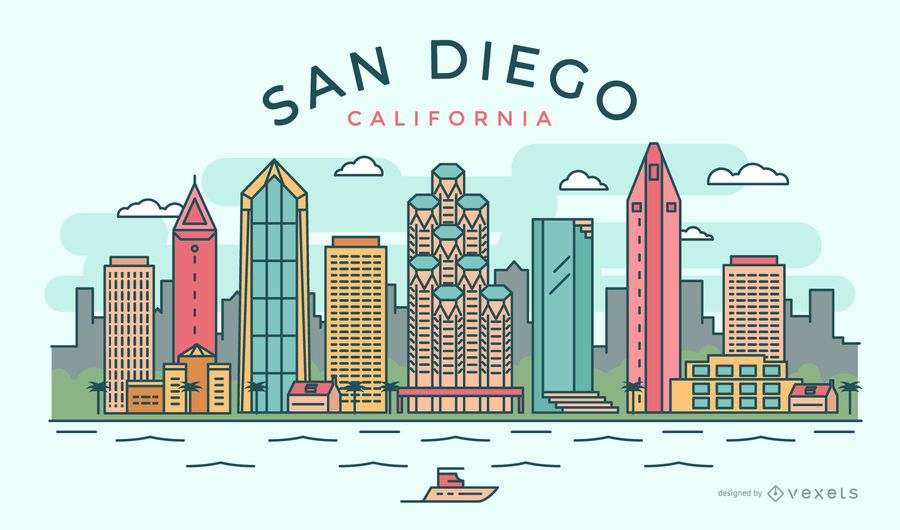 Stroke San Diego skyline Stroke San Diego skyline