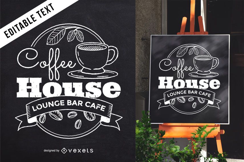 Cafe blackboard lettering sign Cafe blackboard lettering sign