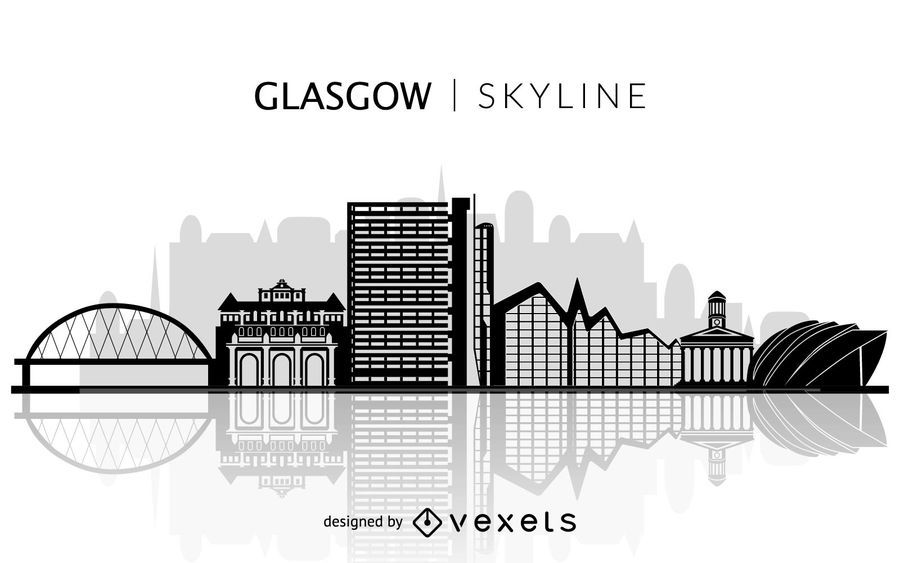 Silueta del horizonte de Glasgow Silueta del horizonte de Glasgow
